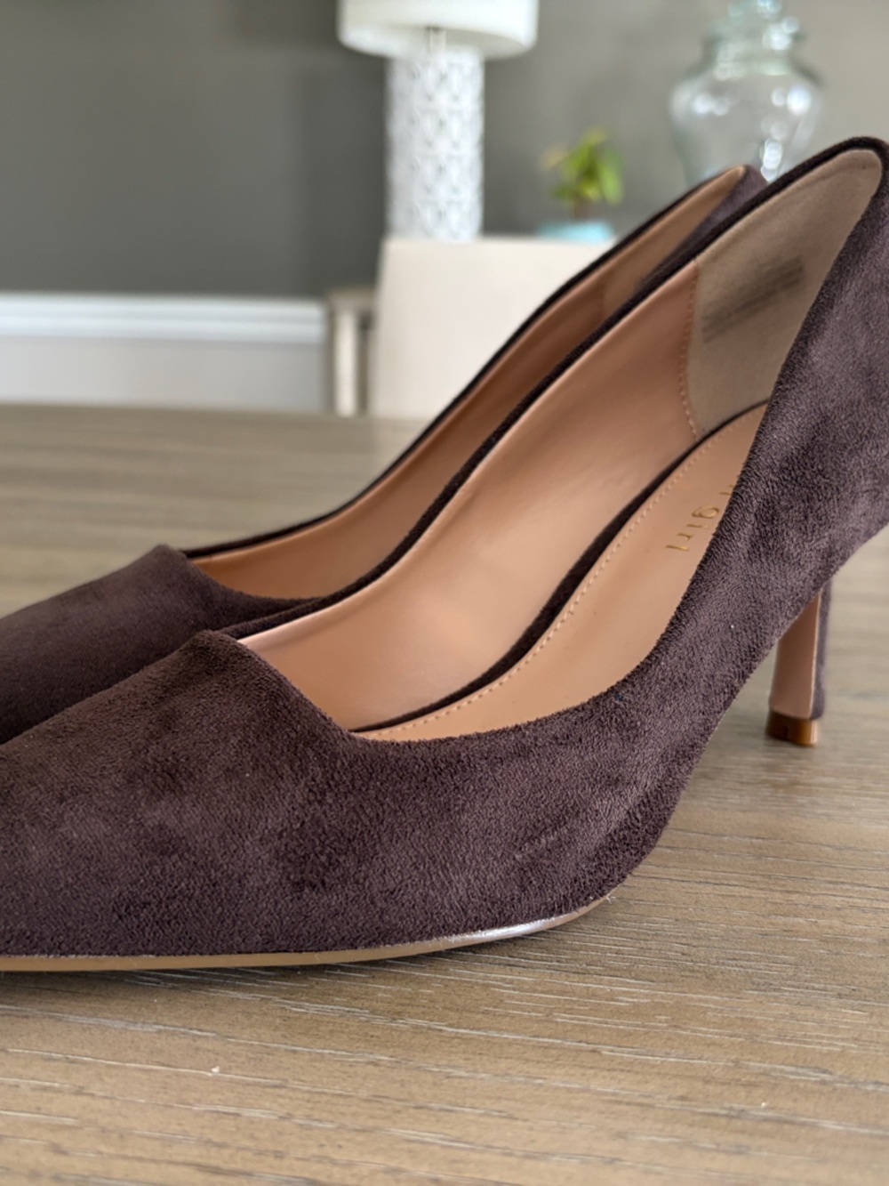 Steve Madden Chocolate Brown Suede Pointed-Toe Pumps